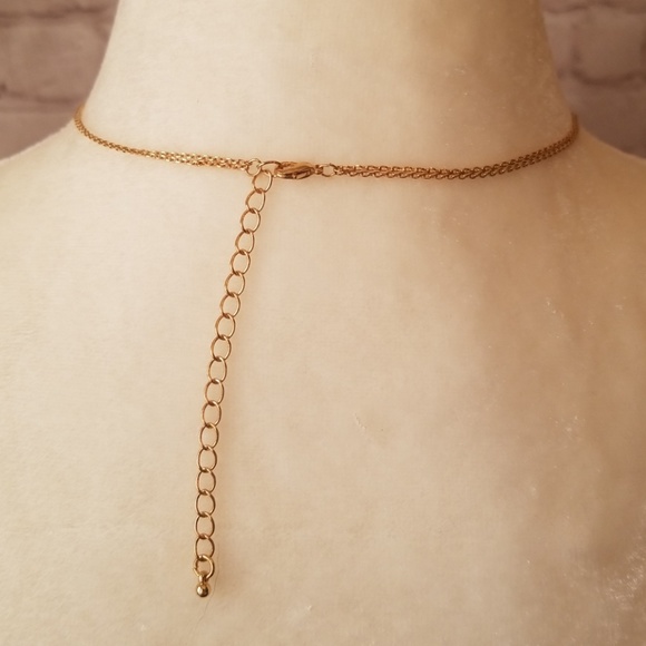 Nordstrom's BP Gold Tone Layered Crystal Necklace - Picture 3 of 3